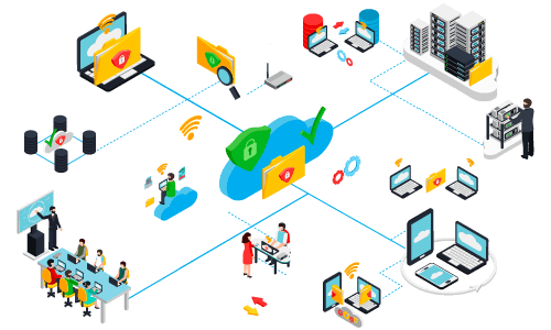 Digital marketing growth illustration